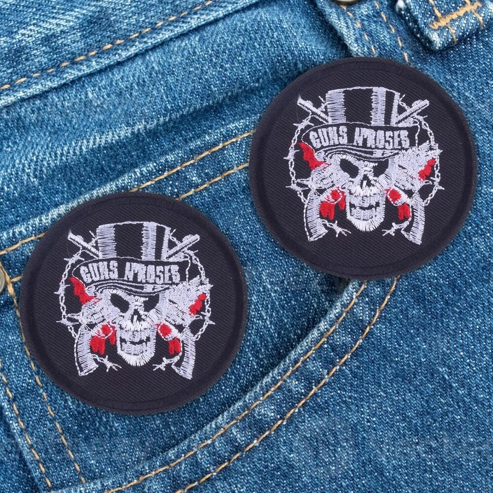 (2) Vintage Band Patches IRON ON Patch Set Music Band Fan Clothing Embroidered